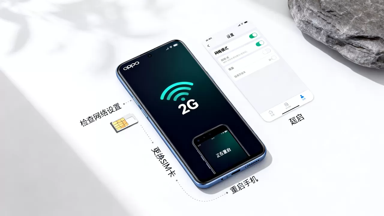 oppo为什么只有2g网络，手机只有2g信号怎么解决