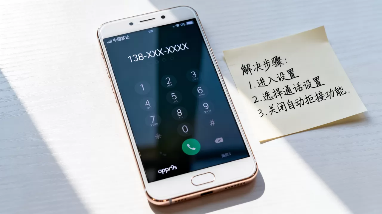 oppor9s来电为什么拒接，手机来电自动拒接怎么解决