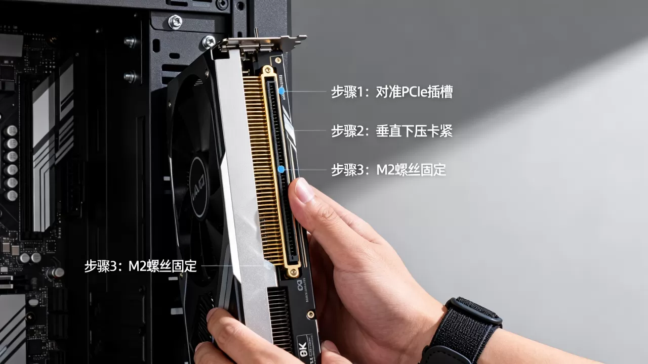 电脑显卡怎么放,显卡安装方向与固定教程 电脑显卡怎么放,显卡安装方向与固定教程