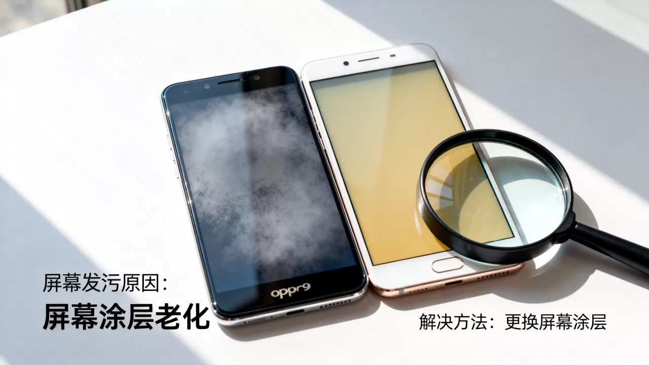 oppor9为什么屏幕发污，oppor9屏幕发黄怎么解决