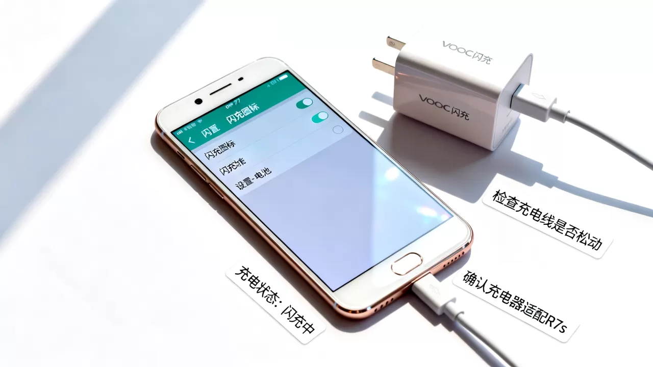 OPPOR7s闪充标志是什么原因?手机充电闪充图标不亮怎么办 OPPOR7s闪充标志是什么原因?手机充电闪充图标不亮怎么办