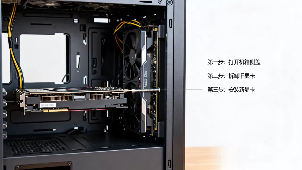电脑显卡怎么打开,电脑显卡安装步骤 电脑显卡怎么打开,电脑显卡安装步骤