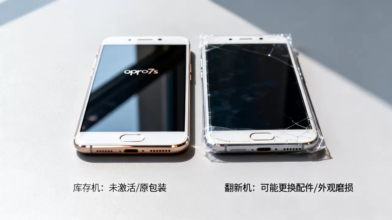 oppor7s库存货什么意思，库存机翻新机区别