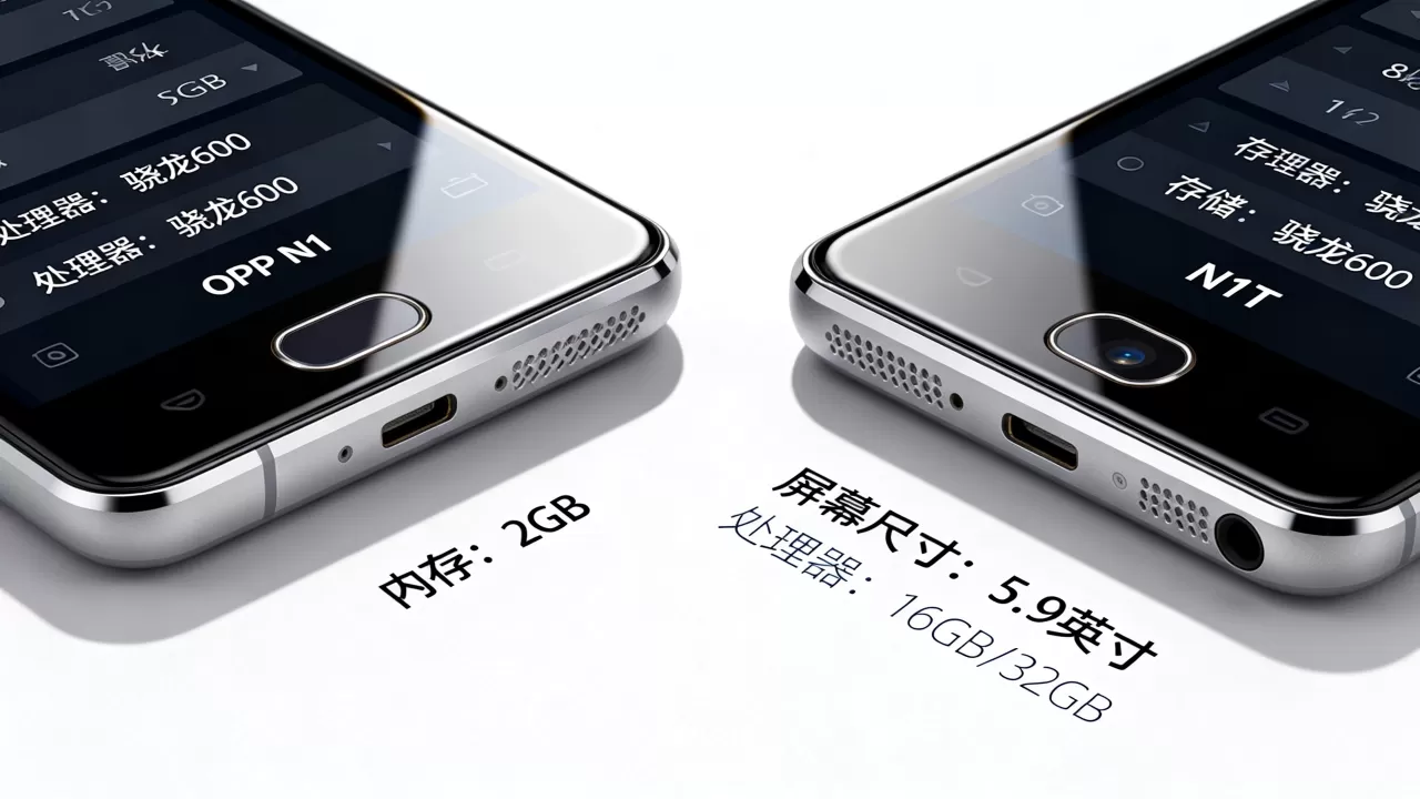 oppo n1和n1t有什么区别，OPPO N1与N1T配置参数对比