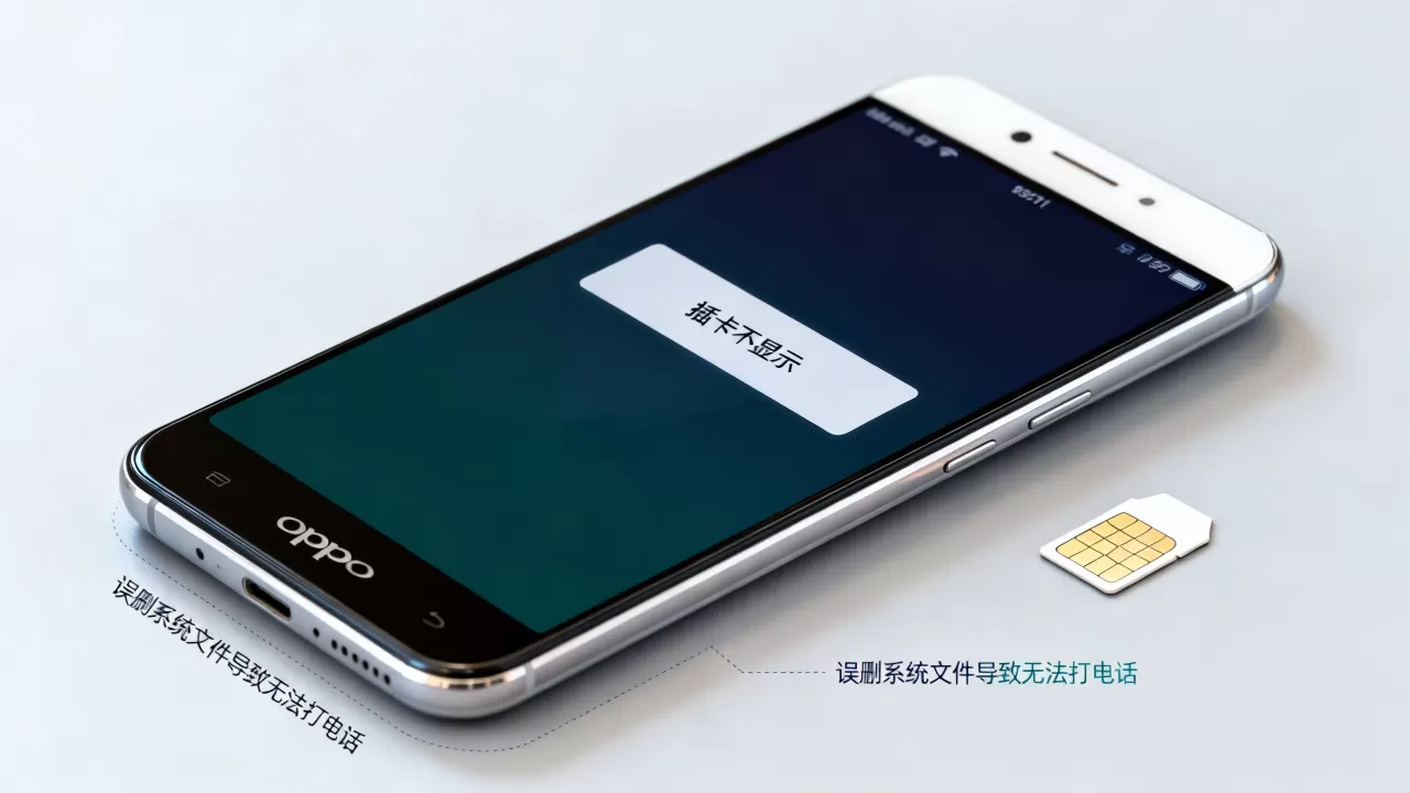 OPPOR811删除什么不显示插卡?误删系统文件导致无法打电话 OPPOR811删除什么不显示插卡?误删系统文件导致无法打电话