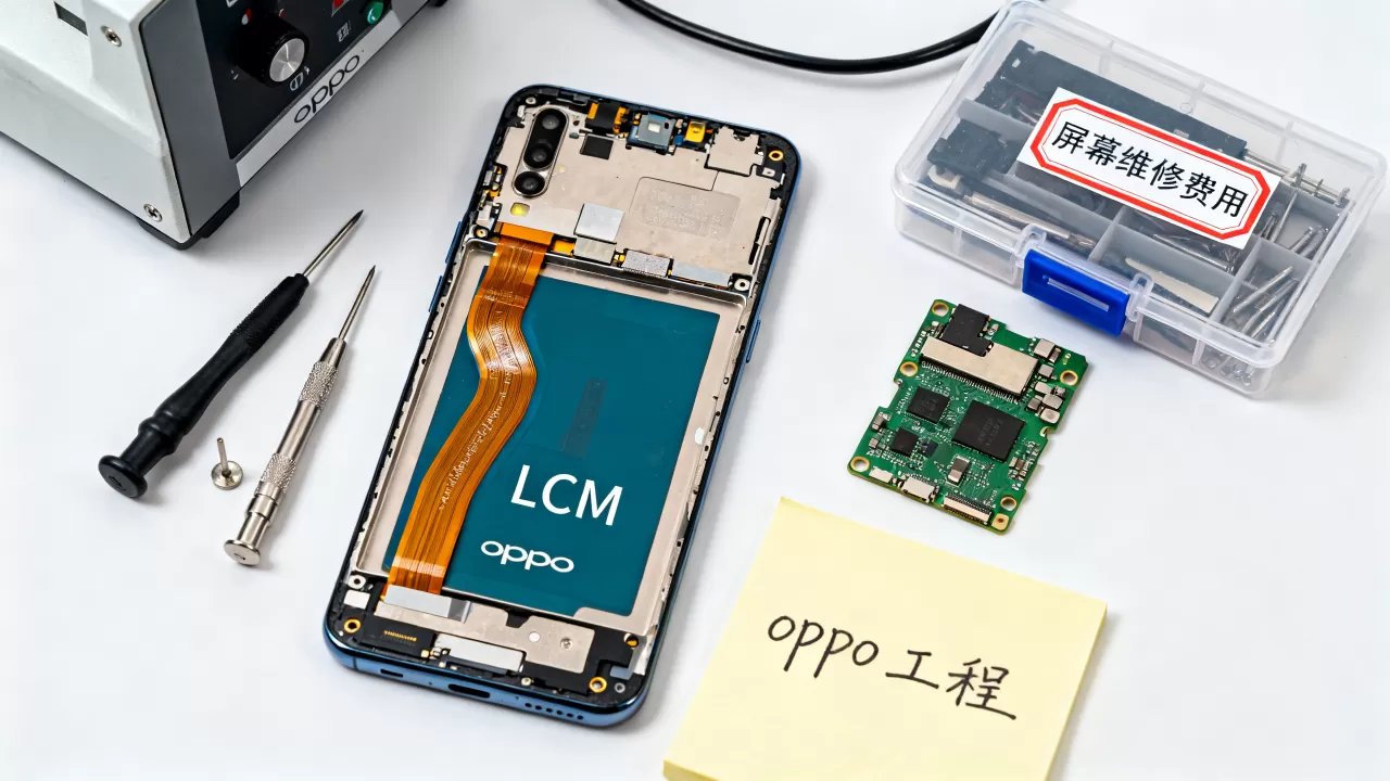 oppo工程LCM什么意思，手机LCM屏幕维修费用