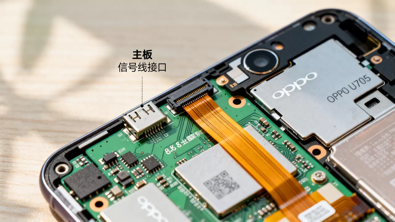 OPPO U705T信号线在主板什么位置,手机信号线接口在哪里 OPPO U705T信号线在主板什么位置,手机信号线接口在哪里