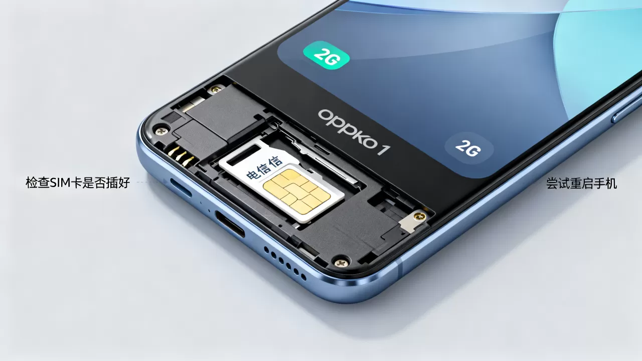 oppok1电信卡插上为什么是2G，手机电信卡显示2G网络怎么办