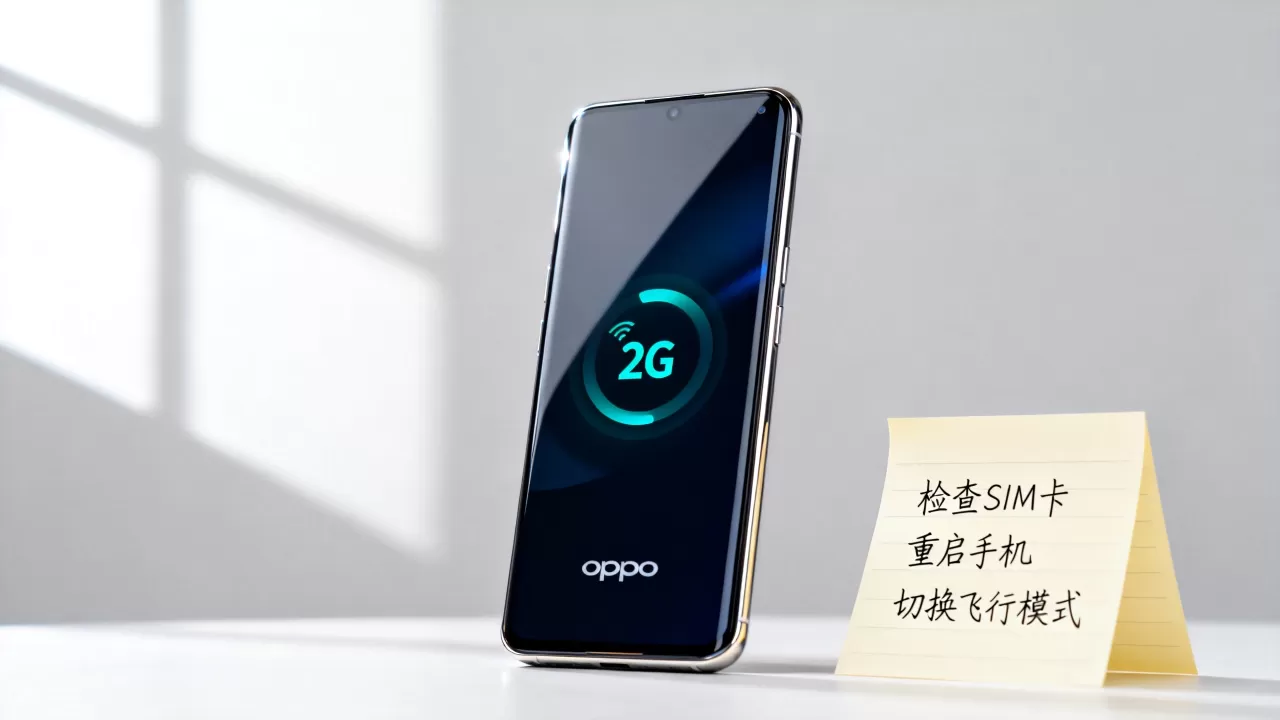 OPPO手机显示2G网络怎么办，手机信号弱怎么解决