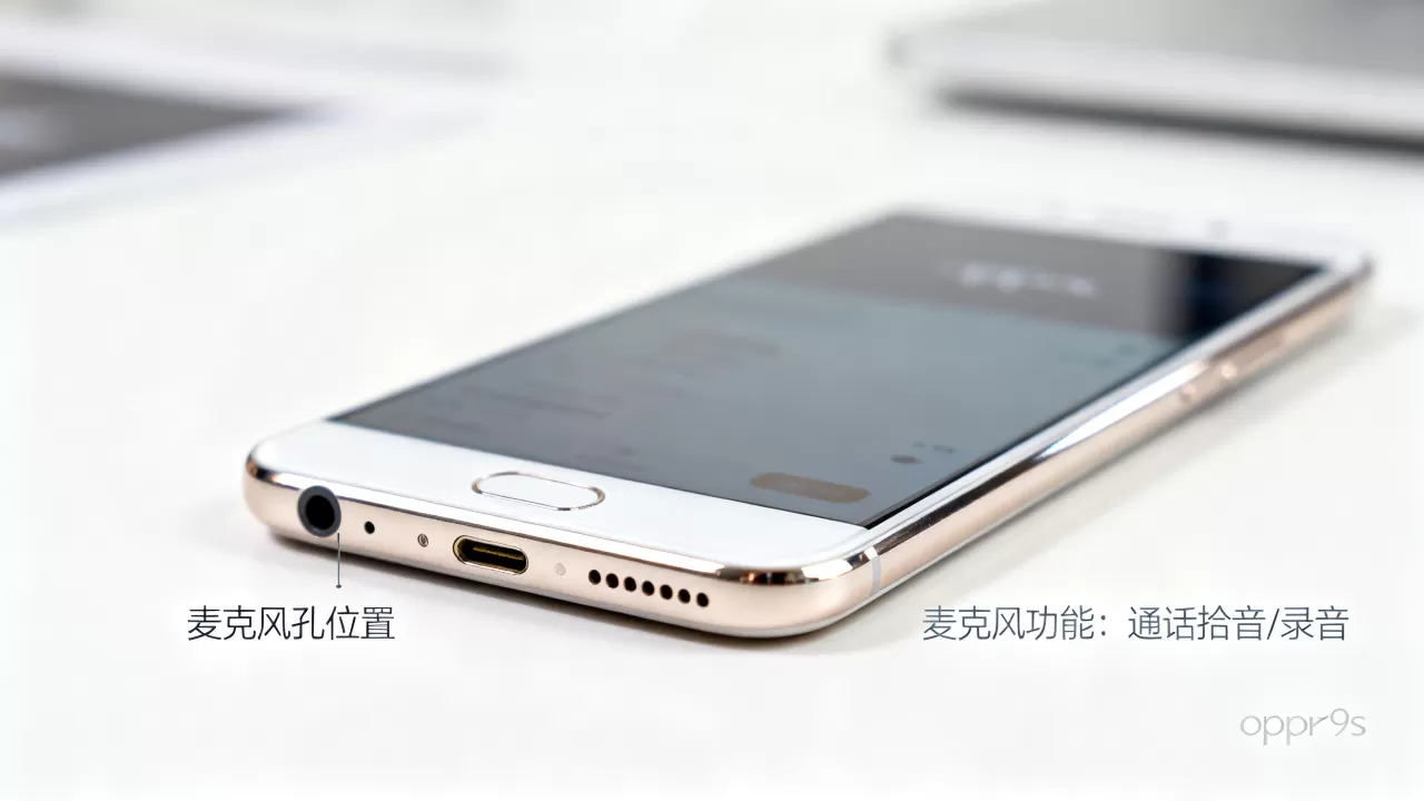 oppor9s麦克孔有什么用，oppor9s手机麦克风孔在哪