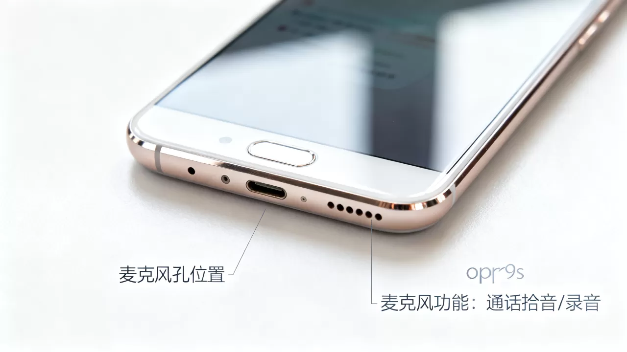 oppor9s麦克孔有什么用，oppor9s手机麦克风孔在哪