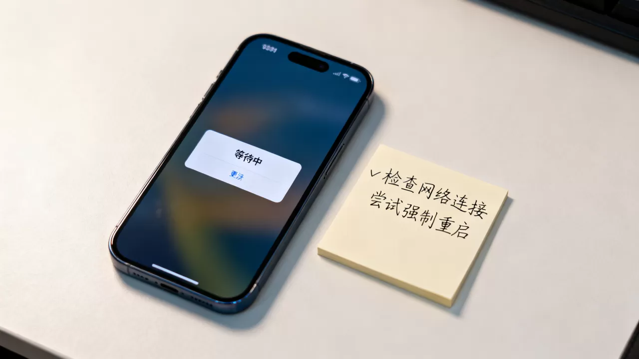 iphone一直显示等待中怎么办，iphone更新卡住