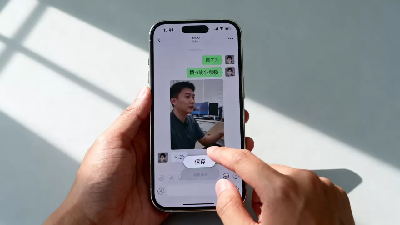 iphone怎么保存微信小视频