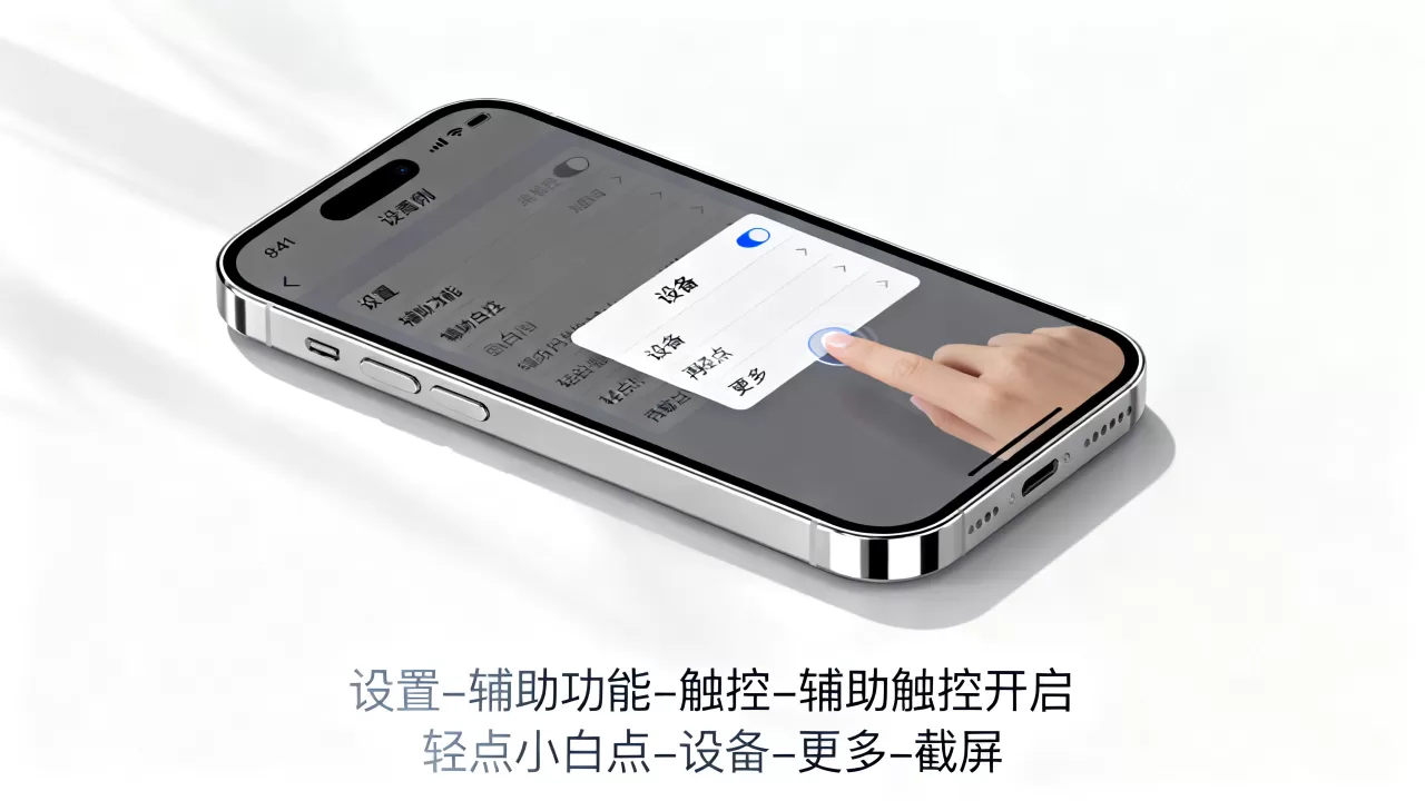 iPhone锁屏键坏了怎么截屏，iPhone按键失灵截屏方法