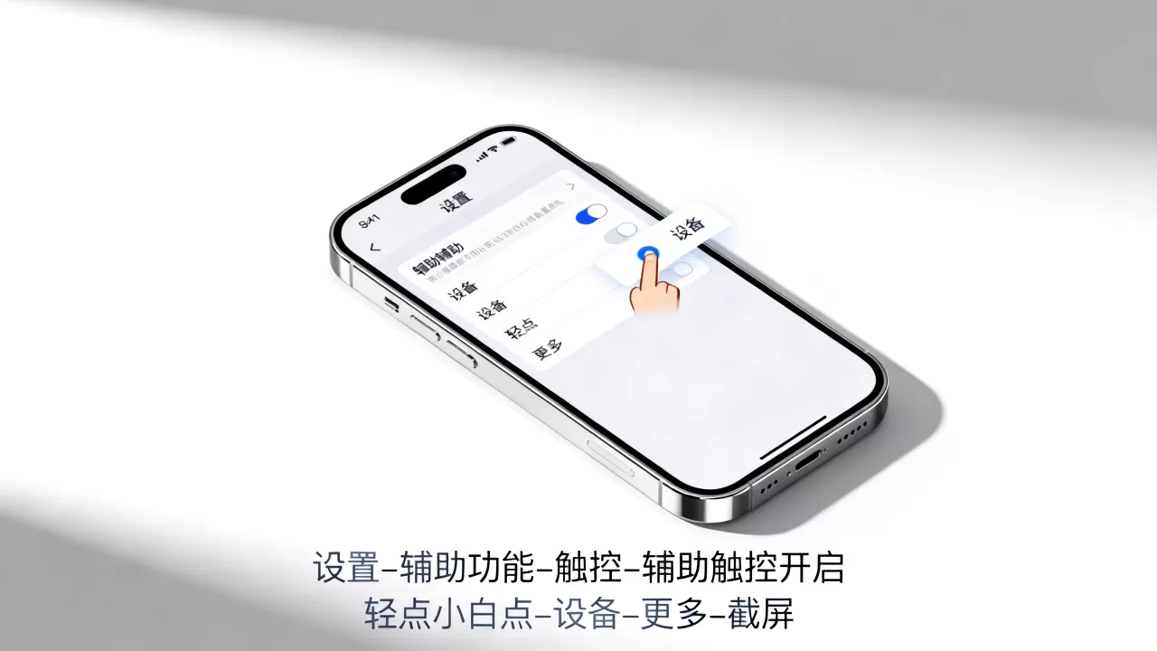 iPhone锁屏键坏了怎么截屏，iPhone按键失灵截屏方法