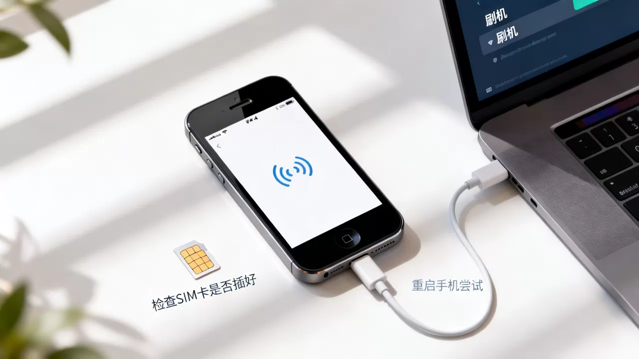苹果4刷机后无信号怎么办，苹果4刷机没信号