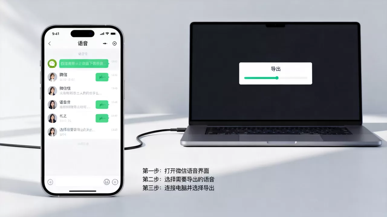 iphone如何把微信的语音导出，苹果手机微信语音怎么保存到电脑
