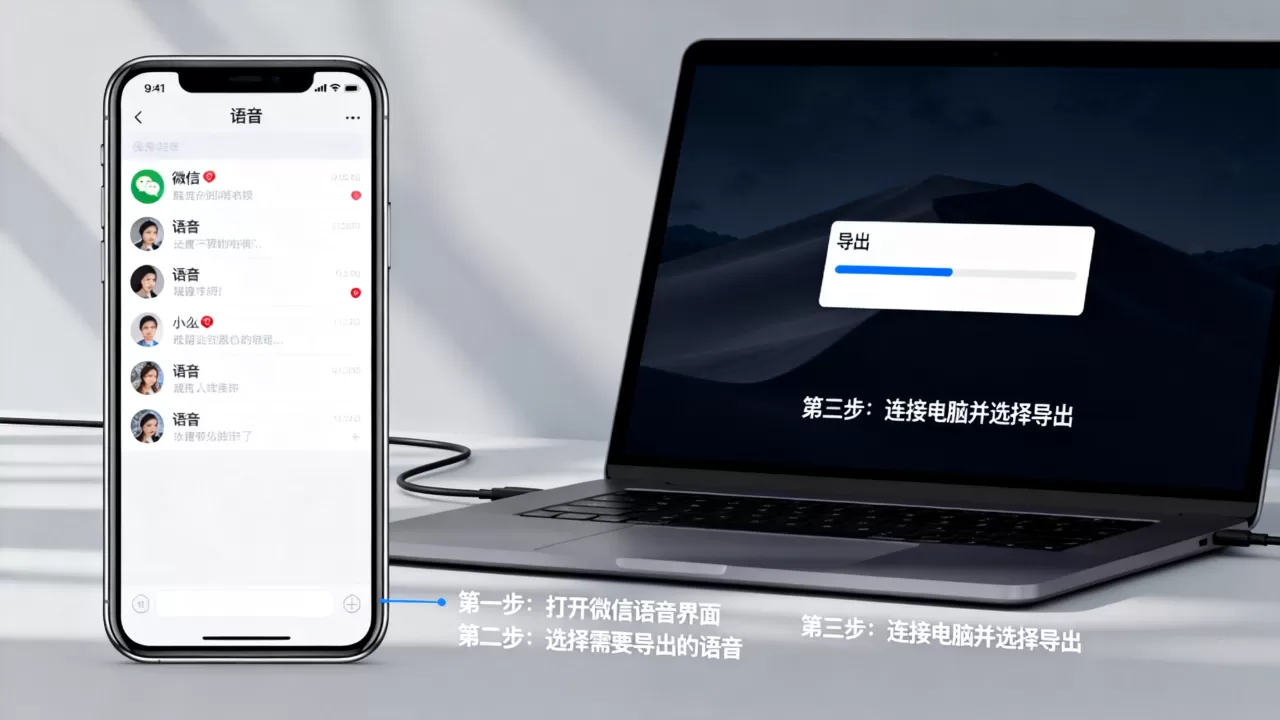 iphone如何把微信的语音导出，苹果手机微信语音怎么保存到电脑