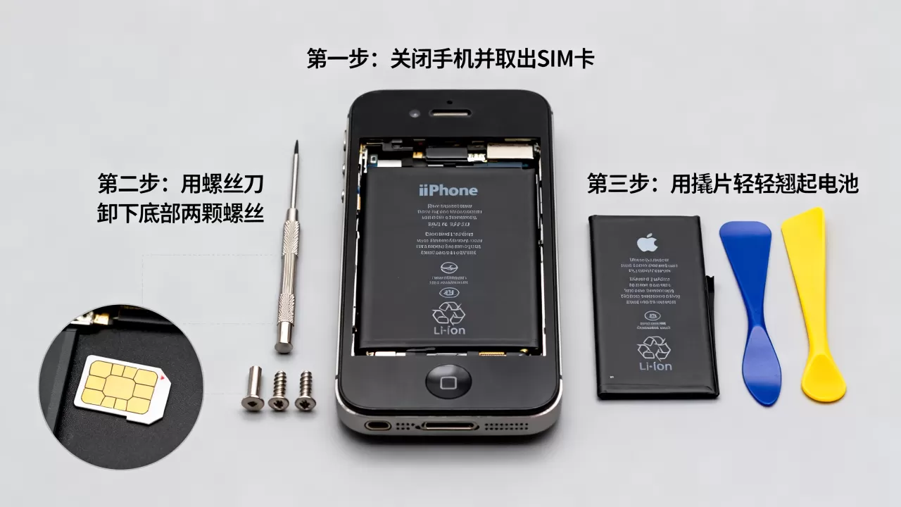 iphone4s怎么换电池，iPhone4s电池更换教程