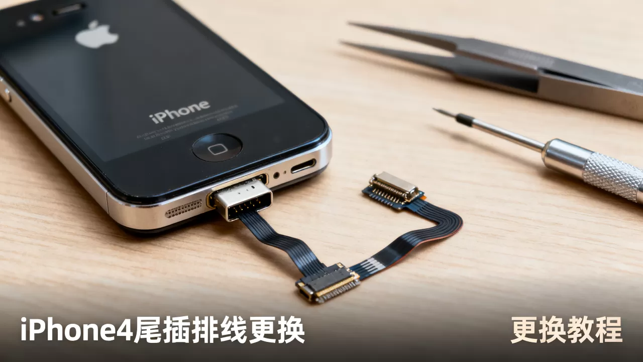 iphone4尾插排线更换，iphone4尾插排线更换教程