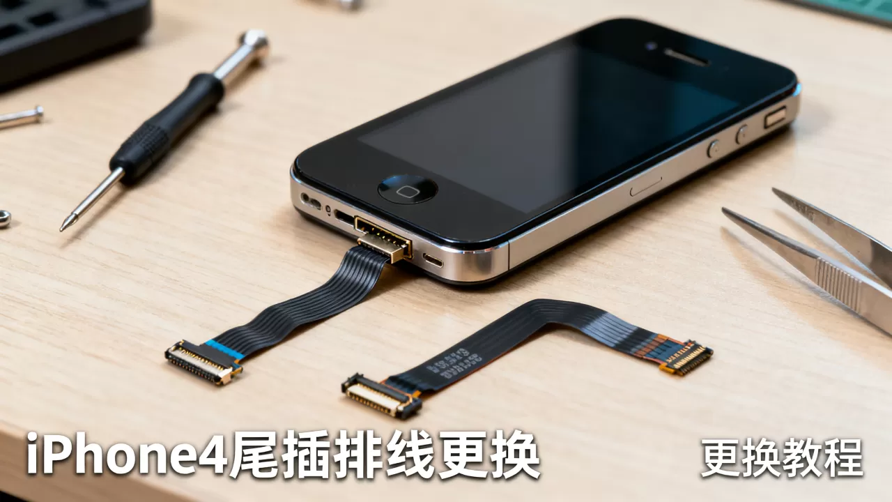 iphone4尾插排线更换，iphone4尾插排线更换教程