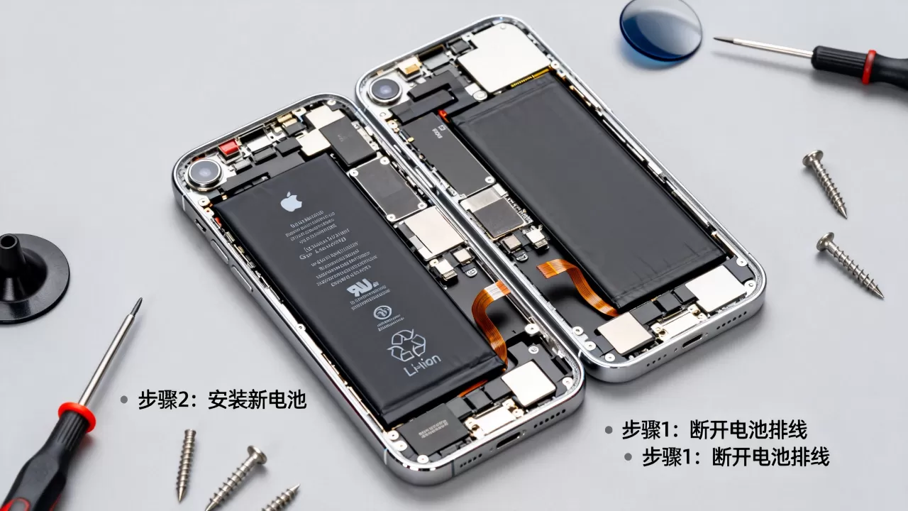 iphone换电池后自动关机怎么办，iphone换电池