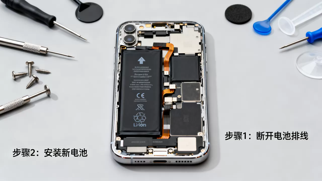 iphone换电池后自动关机怎么办，iphone换电池