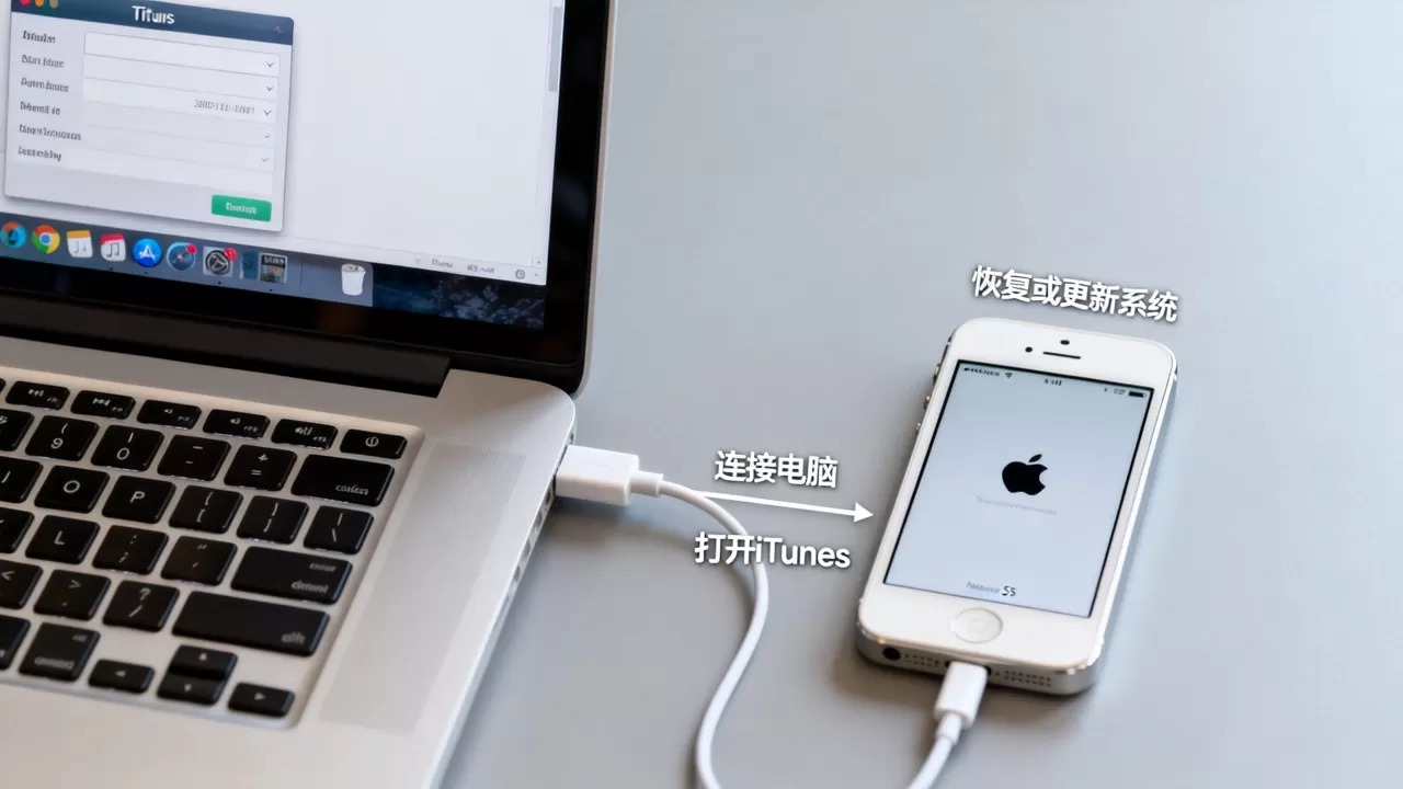 iphone5s白苹果重启怎么办，iphone5s白苹果重启解决方法
