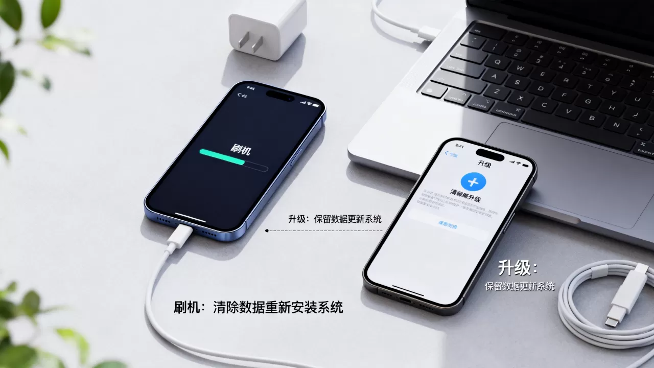 苹果刷机和升级区别是什么？苹果刷机升级区别