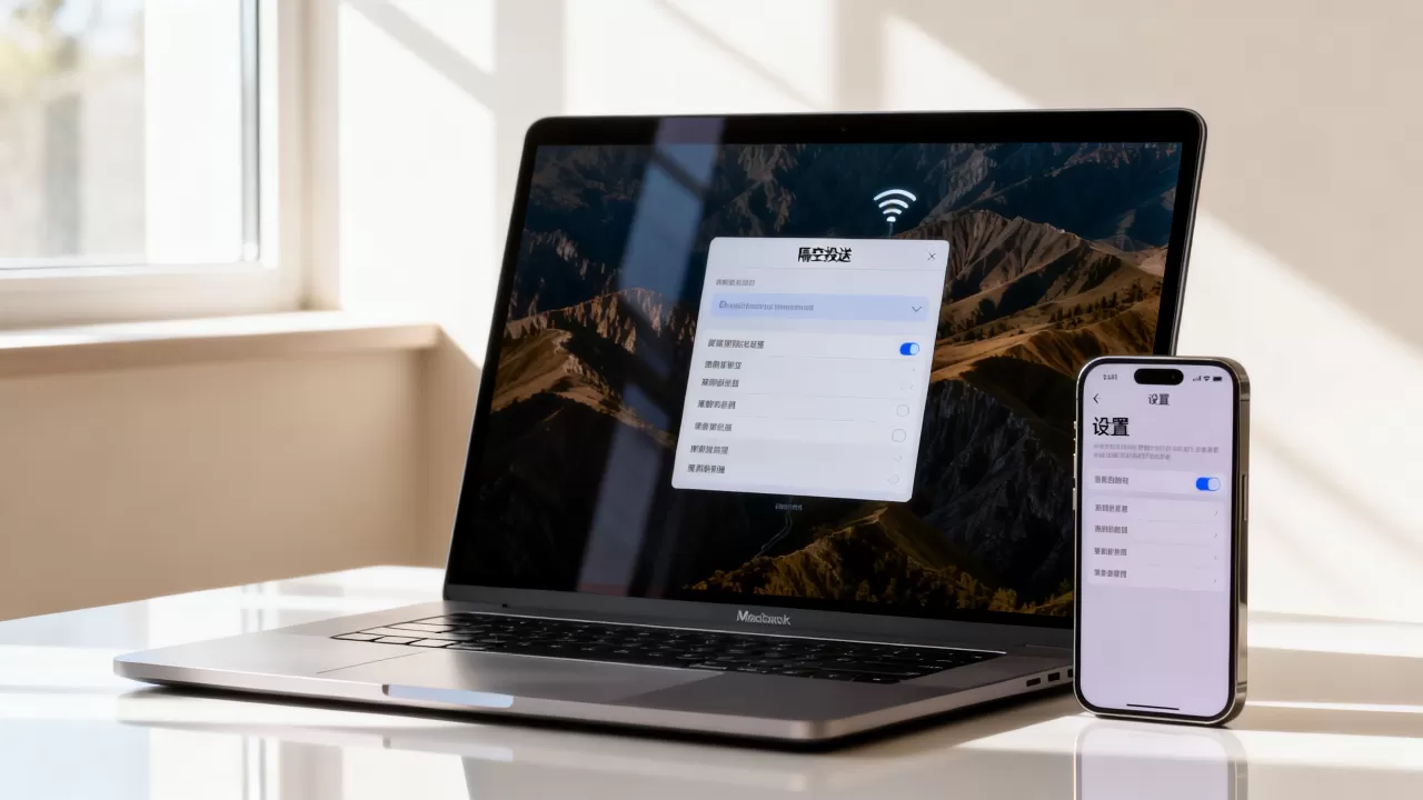 iphone与mac无线连接怎么设置，iphone与mac无线连接