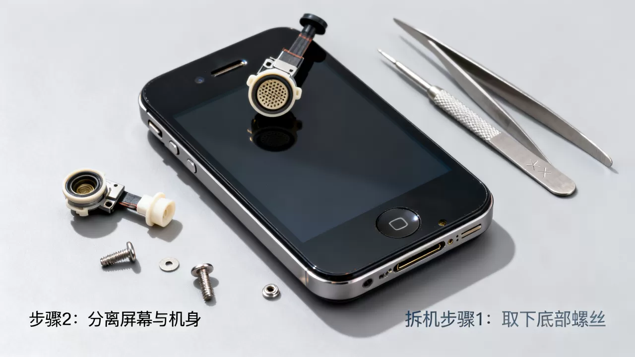 iphone4s听筒坏了怎么修,iphone4s拆机换听筒教程 iphone4s听筒坏了怎么修,iphone4s拆机换听筒教程
