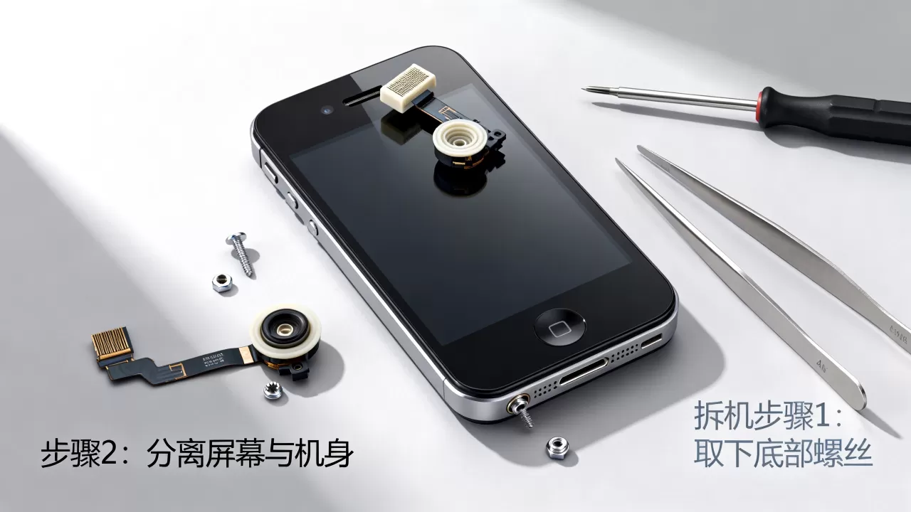 iphone4s听筒坏了怎么修,iphone4s拆机换听筒教程 iphone4s听筒坏了怎么修,iphone4s拆机换听筒教程