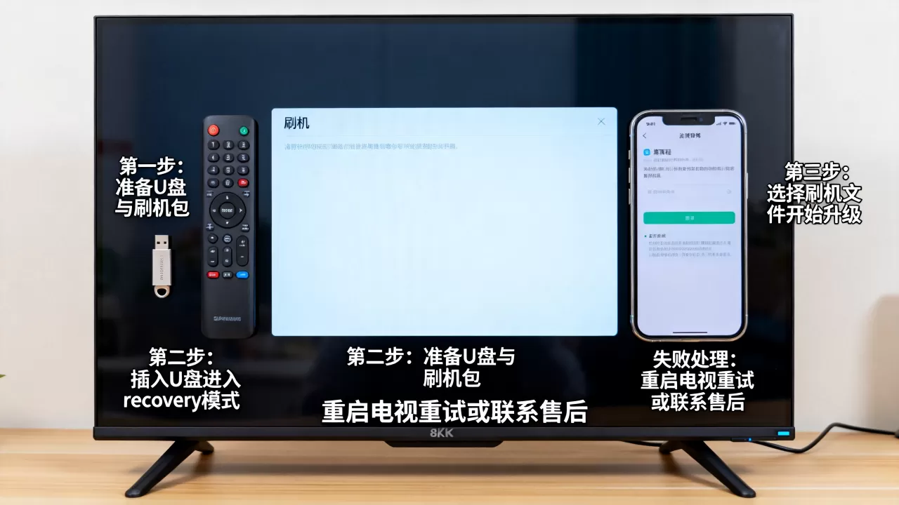 液晶电视刷机教程，液晶电视刷机教程失败怎么办