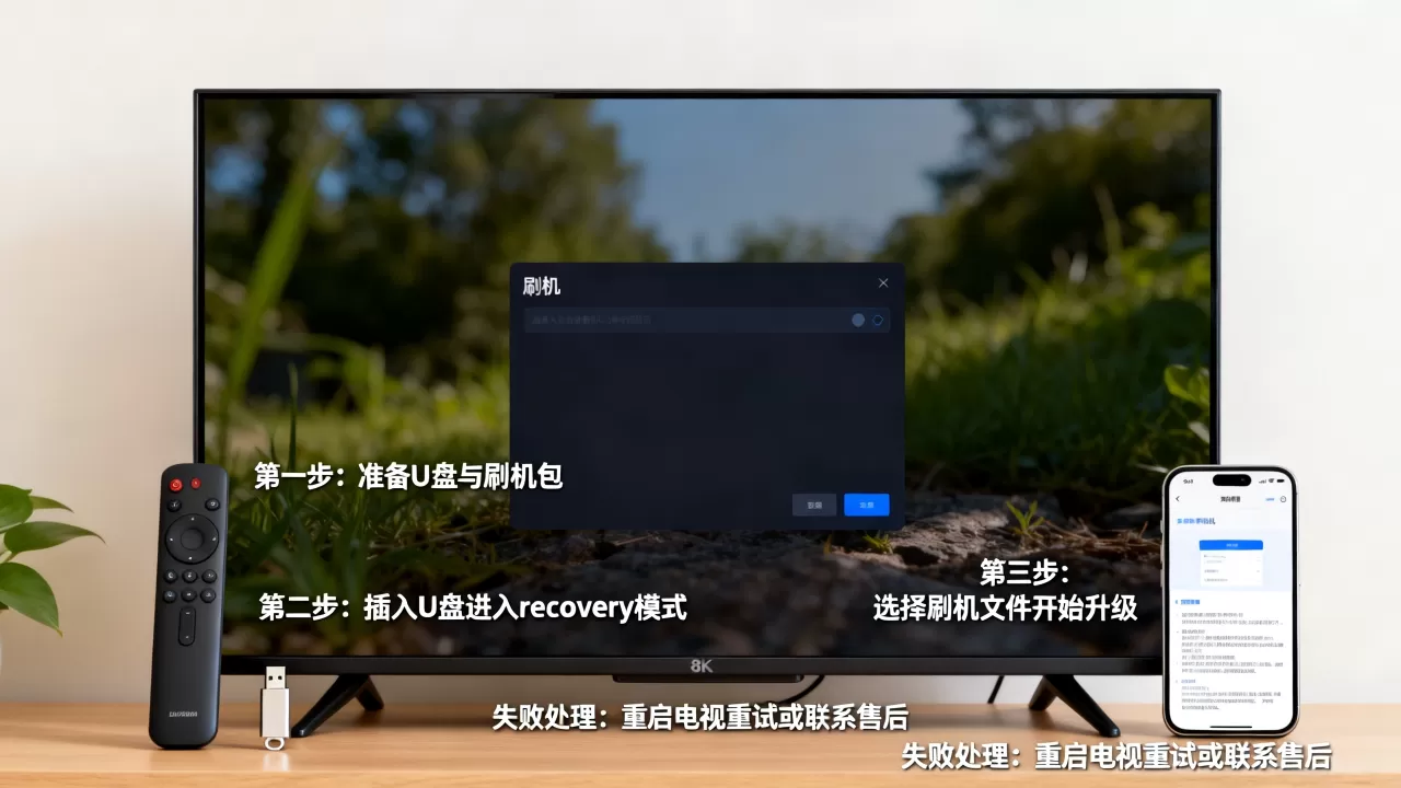 液晶电视刷机教程，液晶电视刷机教程失败怎么办