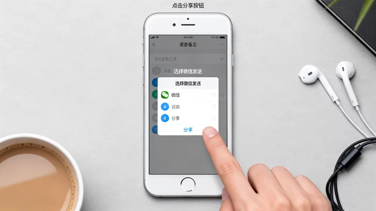 iphone语音备忘录怎么发送，iphone语音备忘录