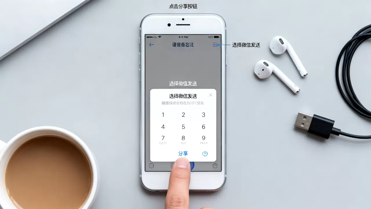 iphone语音备忘录怎么发送，iphone语音备忘录