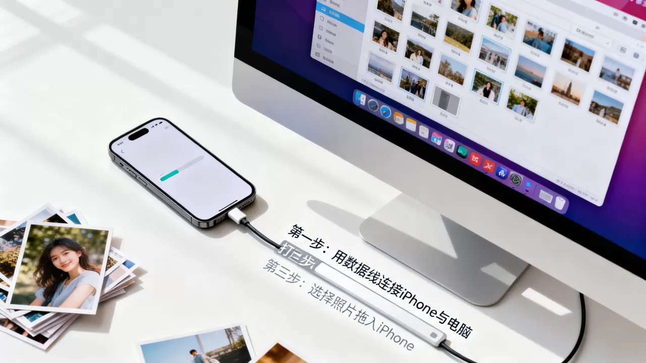 电脑照片怎么复制到iPhone？iPhone导入电脑照片方法