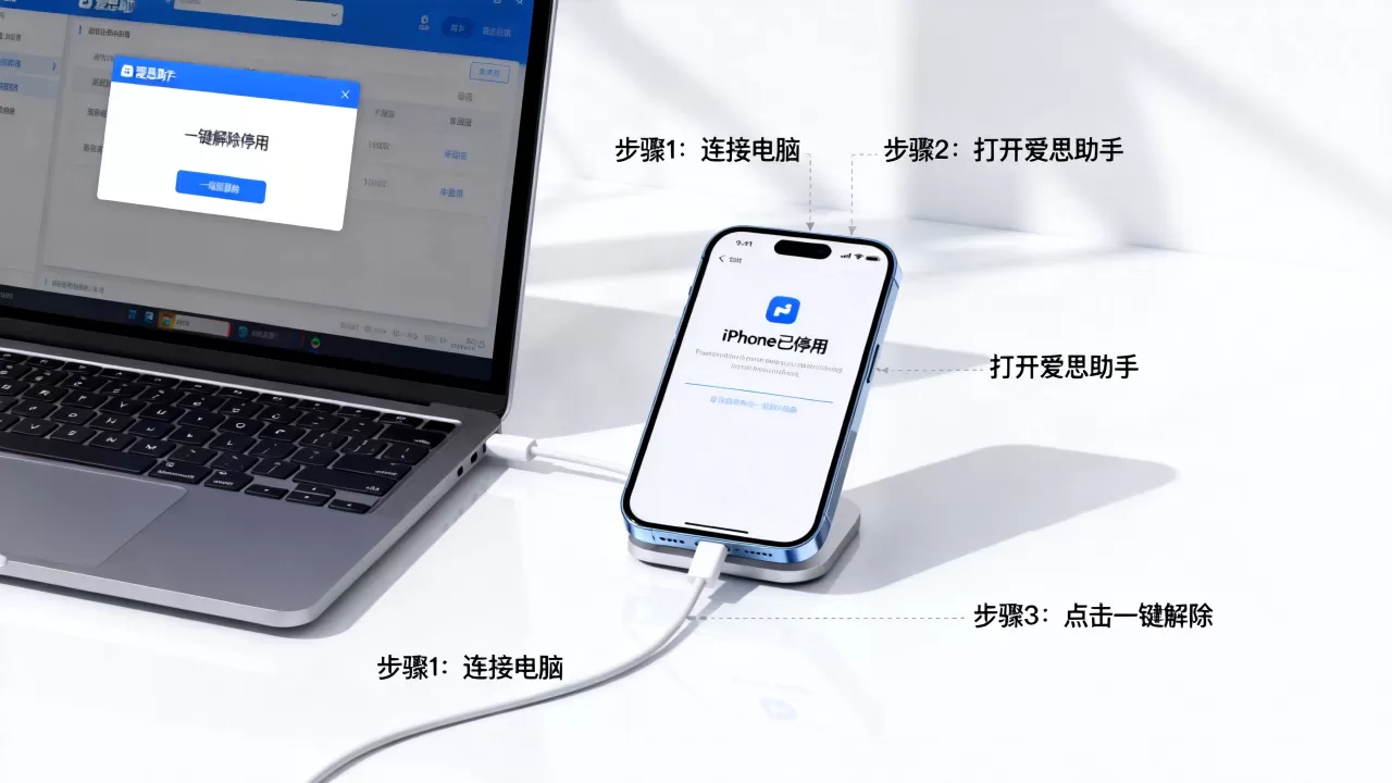 iphone已停用怎么解除?爱思助手一键解除已停用 iphone已停用怎么解除?爱思助手一键解除已停用