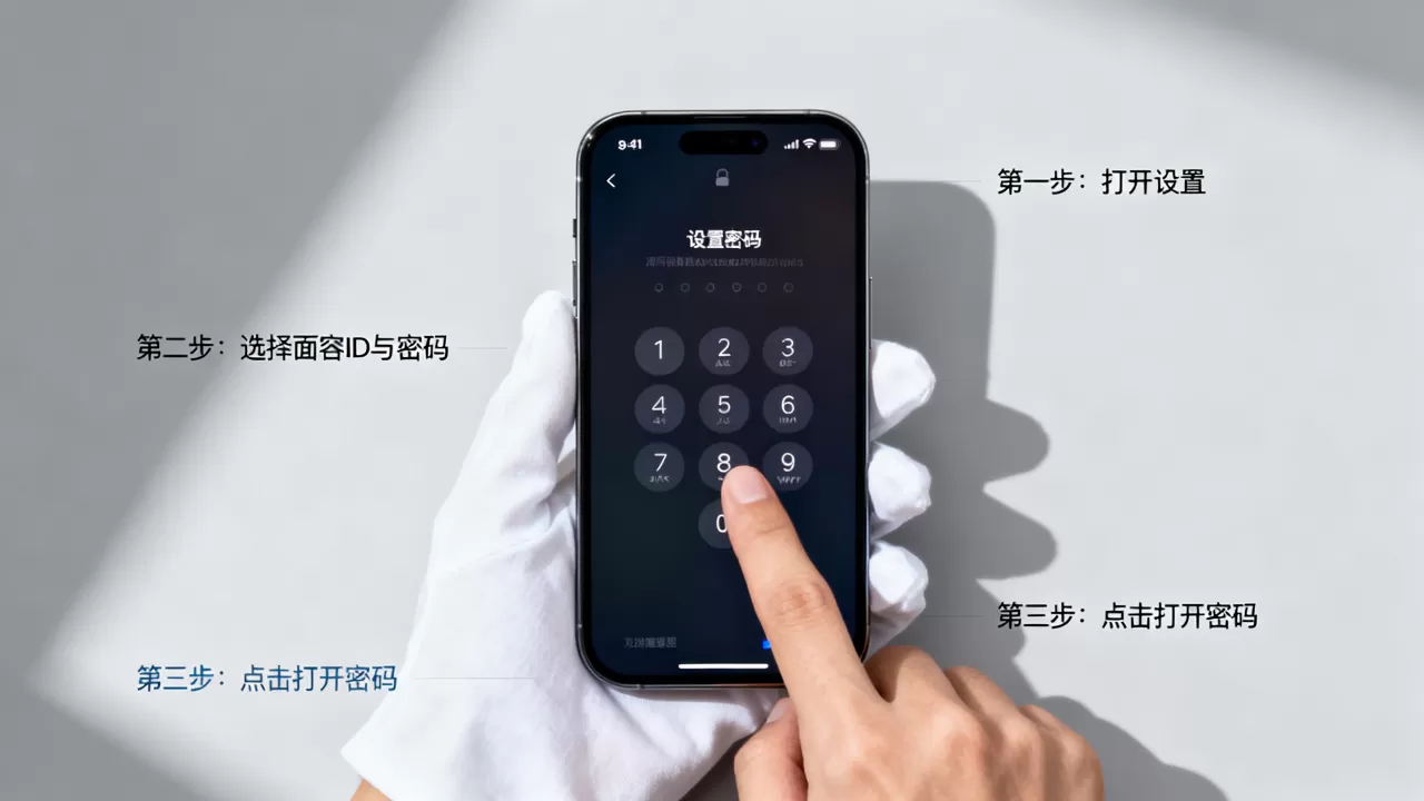 iphone怎么设置密码锁，iphone设置密码