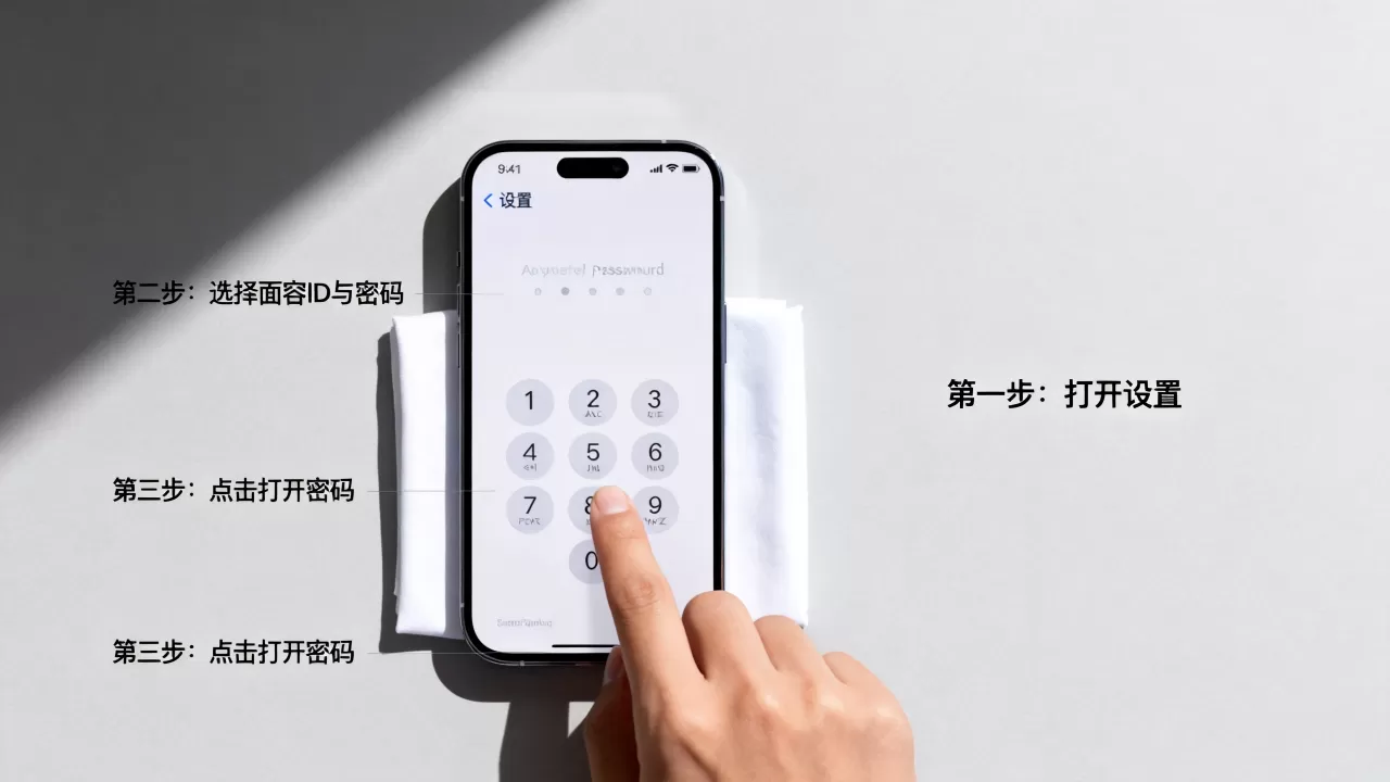 iphone怎么设置密码锁，iphone设置密码