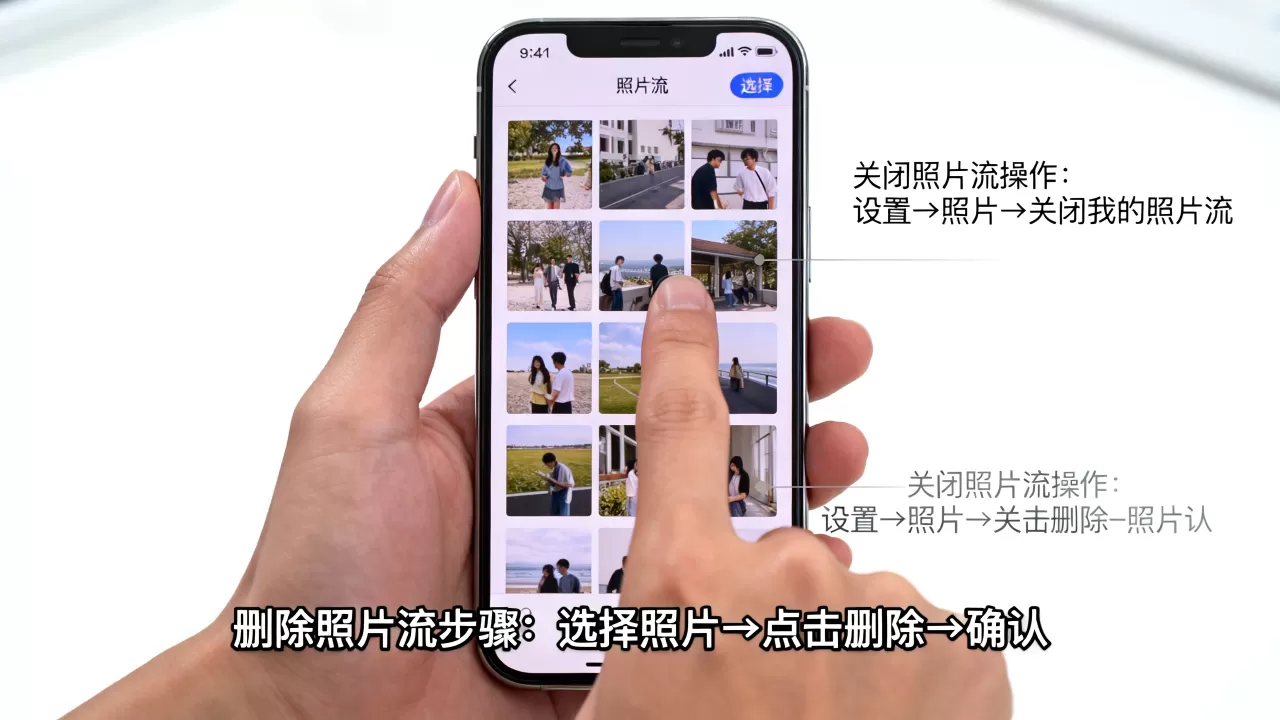 iphone我的照片流怎么删除，iphone照片流关闭
