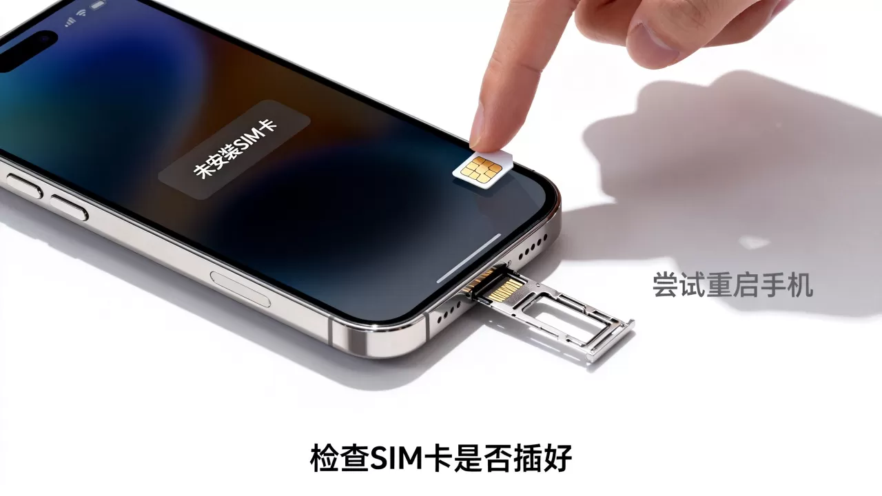 iphone显示未安装sim卡怎么办，iphone不识别sim卡