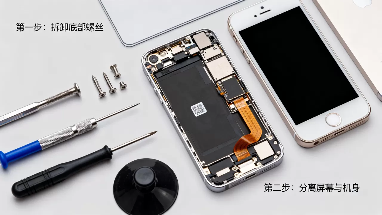 iphone5s屏幕拆解教程，iPhone5s换屏多少钱