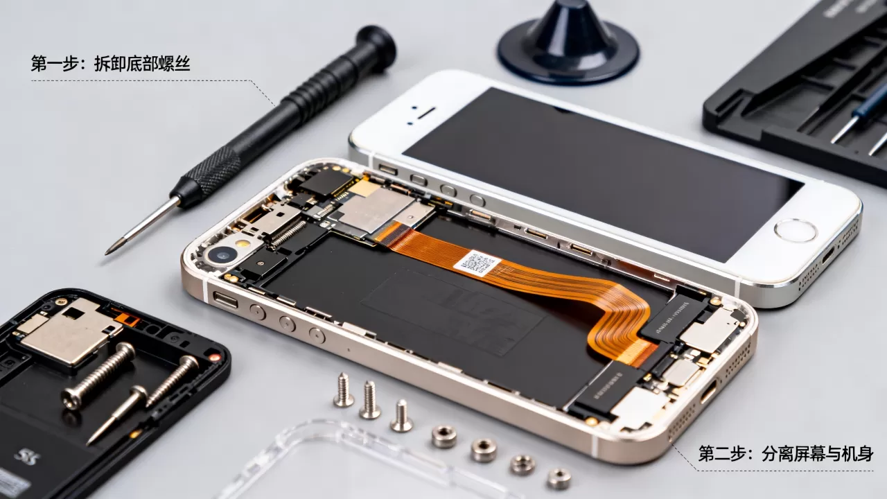 iphone5s屏幕拆解教程，iPhone5s换屏多少钱