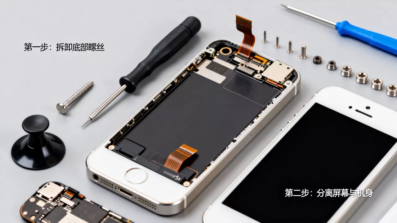 iphone5s屏幕拆解教程，iPhone5s换屏多少钱