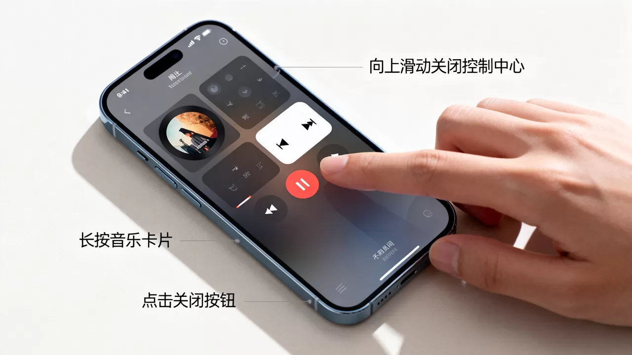 如何关闭iphone音乐播放器，iphone音乐播放器怎么彻底关闭