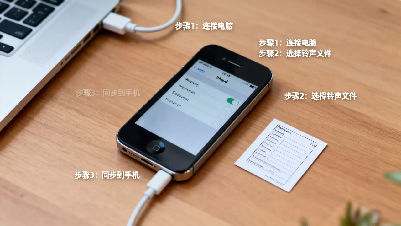 iphone4怎样设置铃声，iphone4手机自定义铃声教程