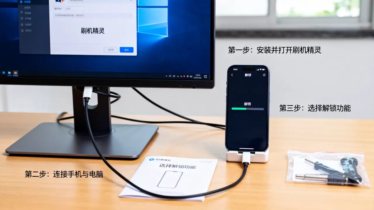 怎么用刷机精灵解锁，刷机精灵解锁手机教程