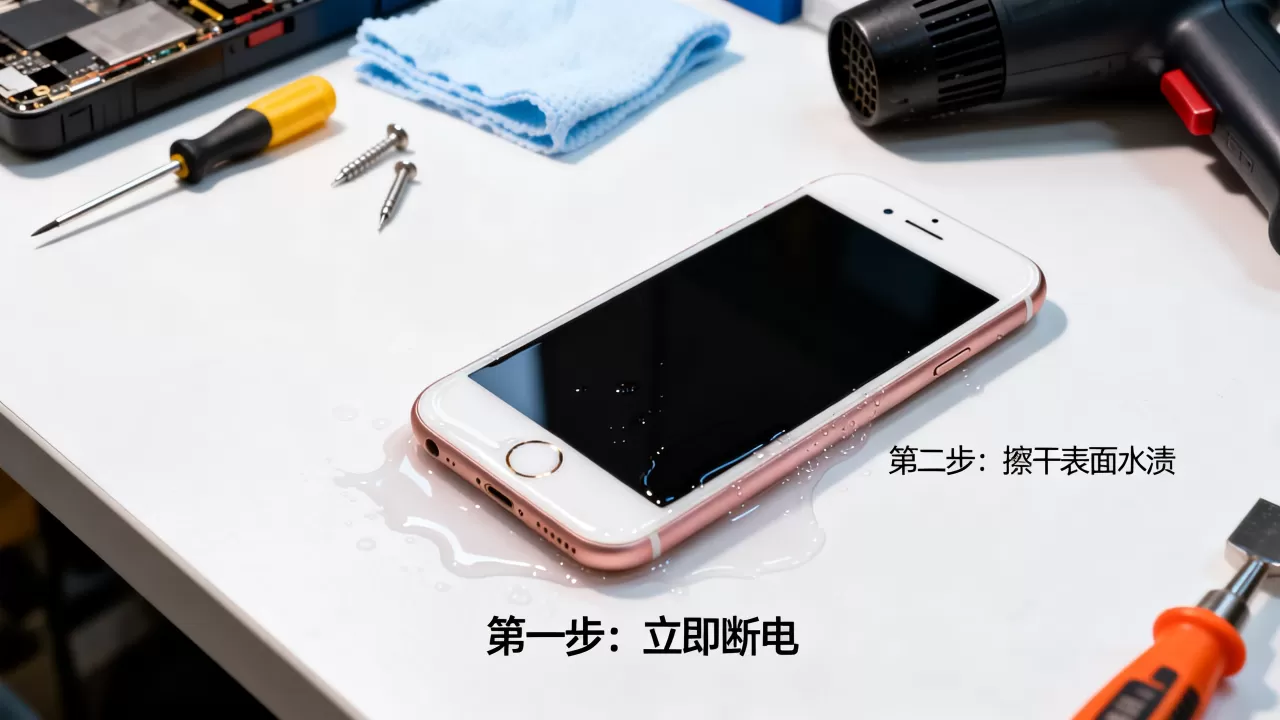 iphone6s进水黑屏怎么办，iphone6s进水黑屏维修