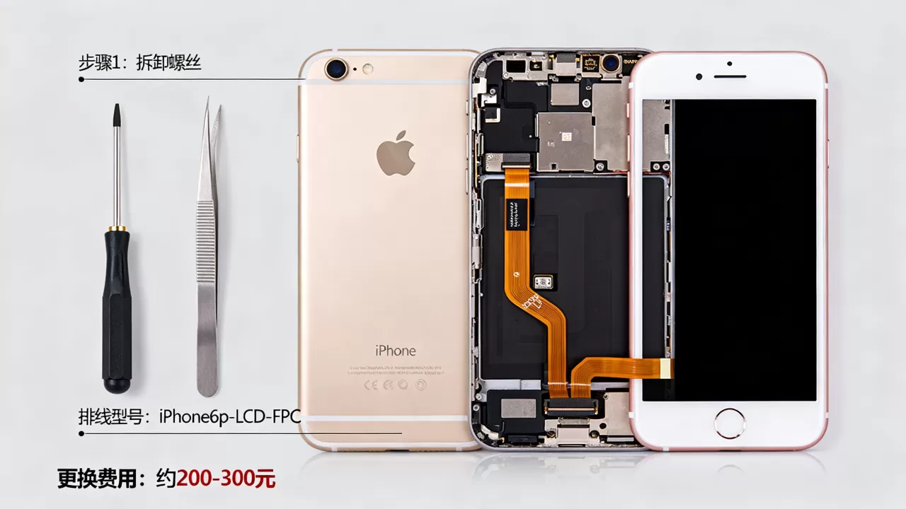 iPhone6p屏幕排线坏了怎么修？iPhone6p屏幕排线更换费用